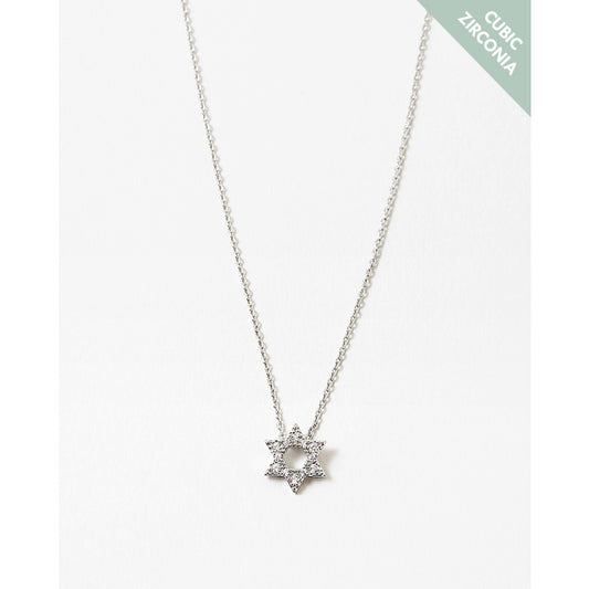 Mini Gold Plated Star Of David Necklace