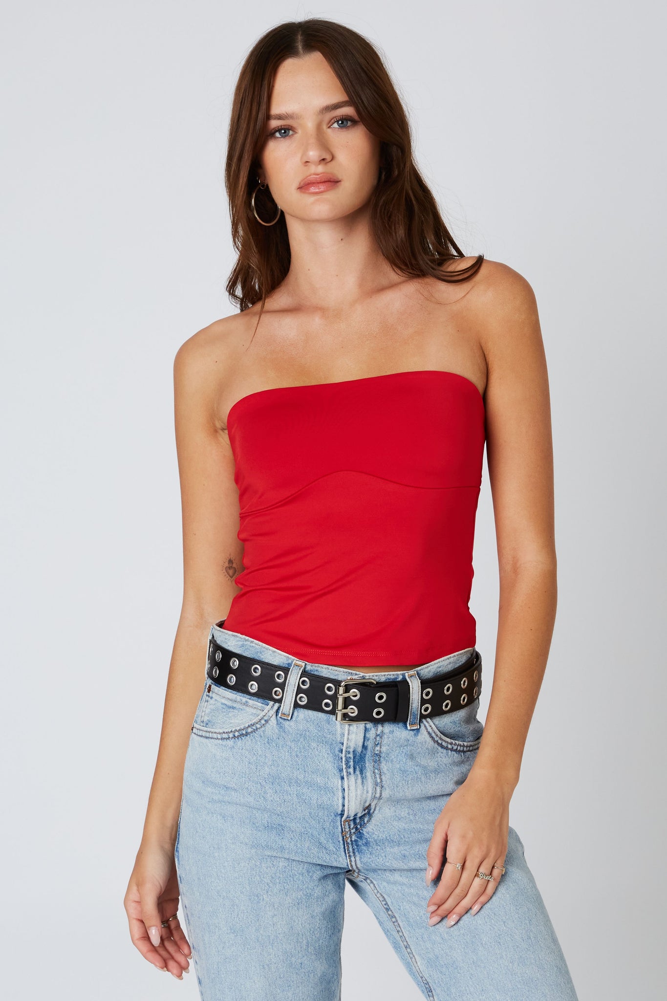 Tie Back Top Red
