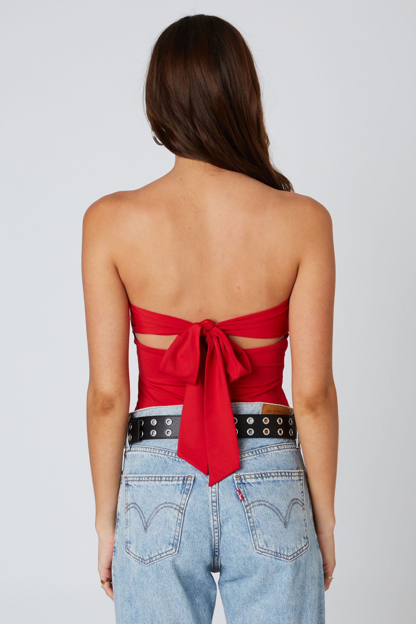 Tie Back Top Red