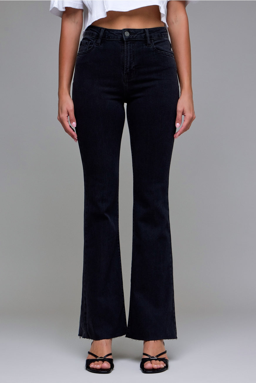 Best Seller Happi Hi Rise Black Raw Hem