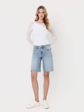 Mid Rise Raw Hem Jort