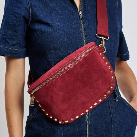 Giselle Suede Bum Bag Wine
