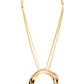 18K Gold Open Circle Statement Necklace Gold Or Silver