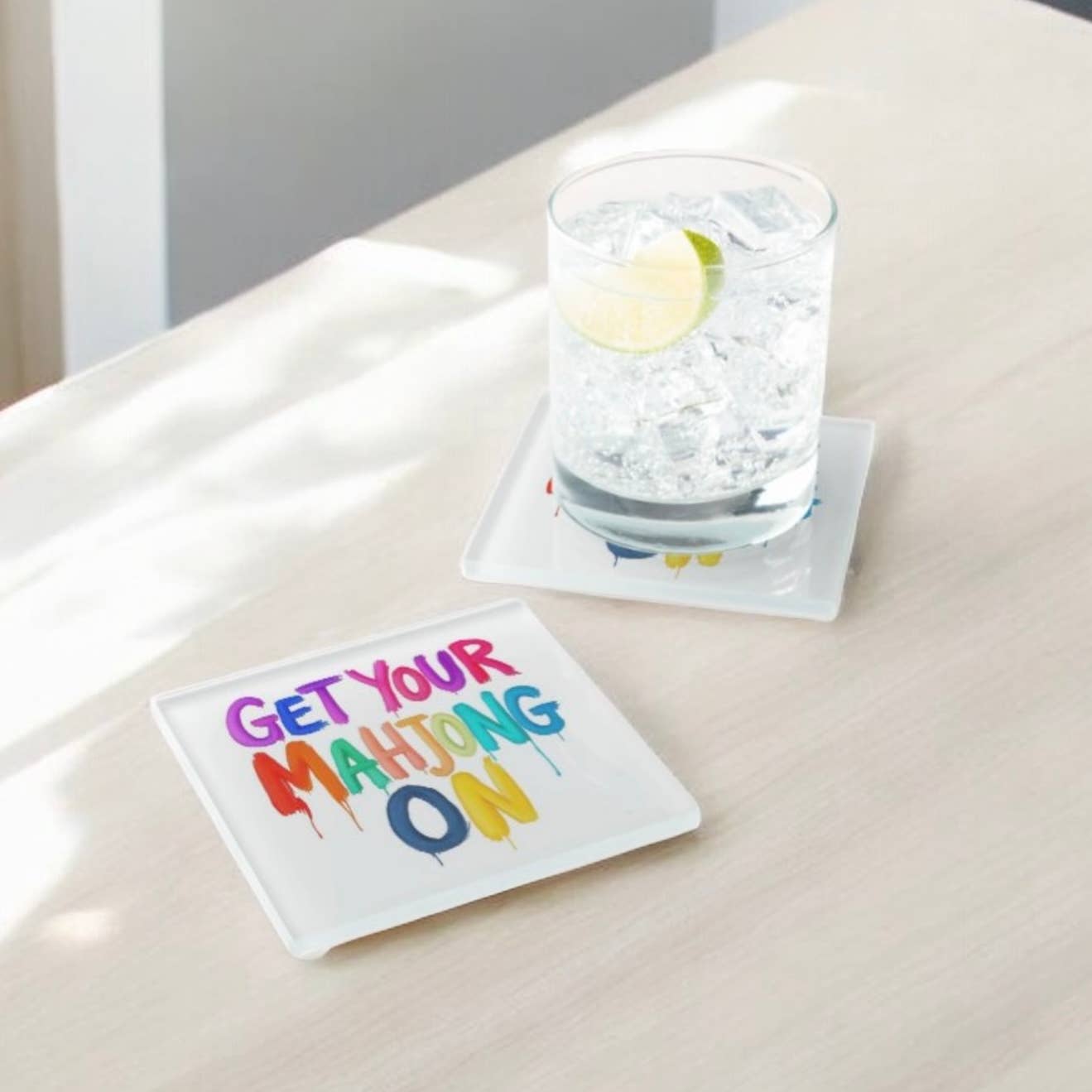 Get Your Mahjong On Coaster Set