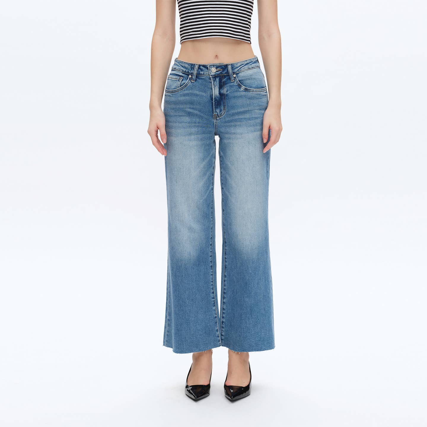 NEW!!! Mid Rise Wide Leg