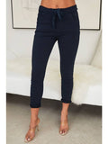 Straight Crinkle Jogger - Black