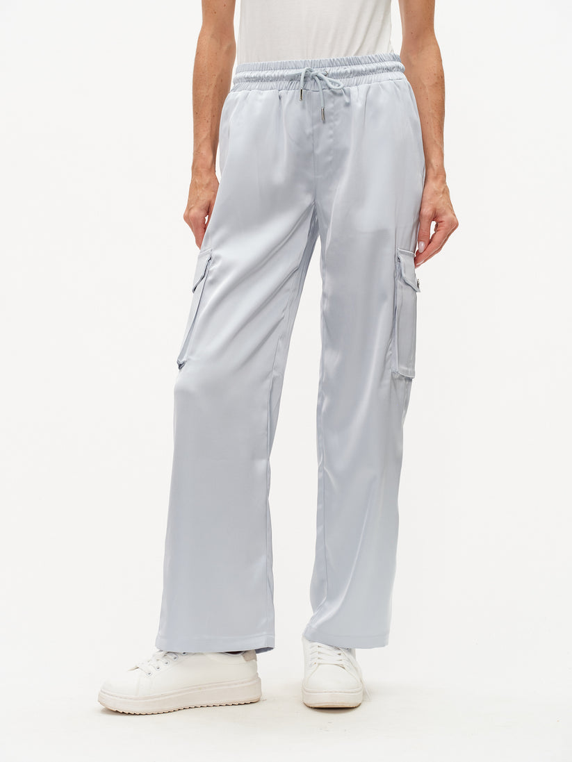 Elsa Satin Pant Frosted Blue