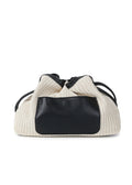 Cinched Raffia Clutch