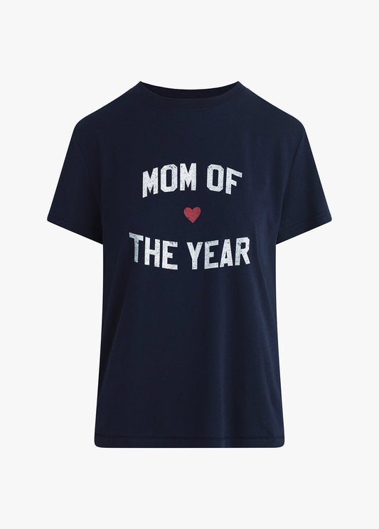 Mom Of The Year Tee Navy