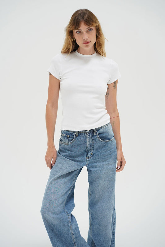 LNA Fitted Ribbed Tee