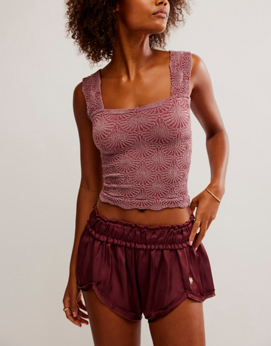 Free People Love Letter Cami Red Plum