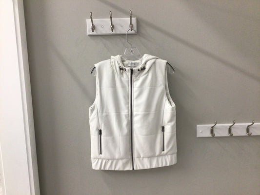 Vegan Leather Hooded Vest
