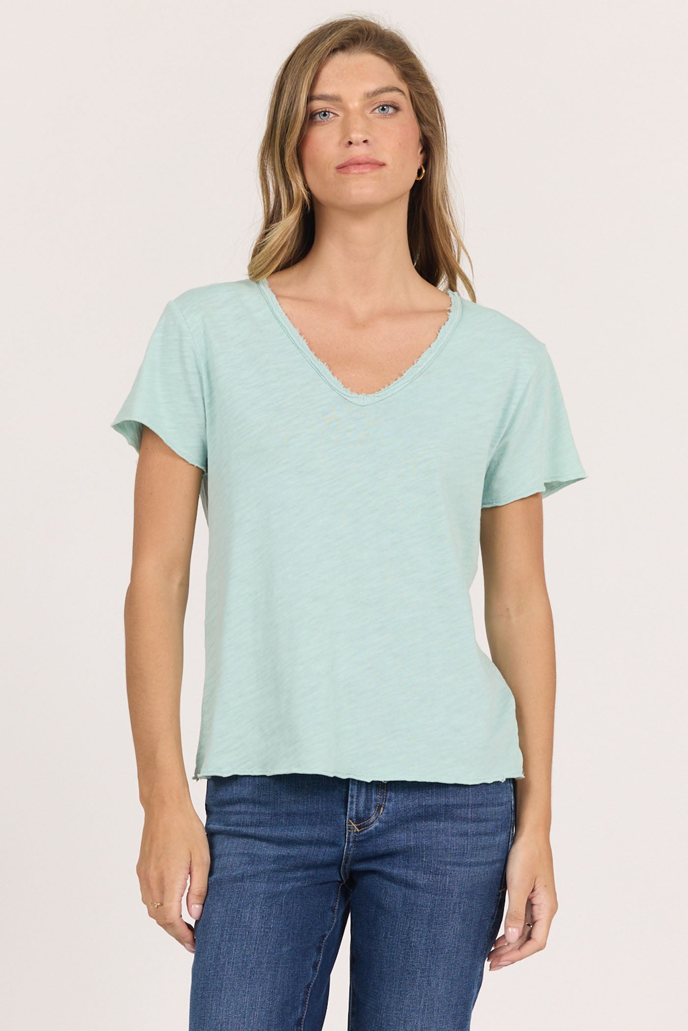 Vanya Slub Tee Canal Blue