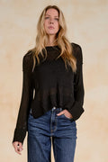 Crewneck Open Knit Sweater