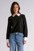 White Collar Layered Sweater