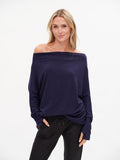Anywhere Top Navy Lurex