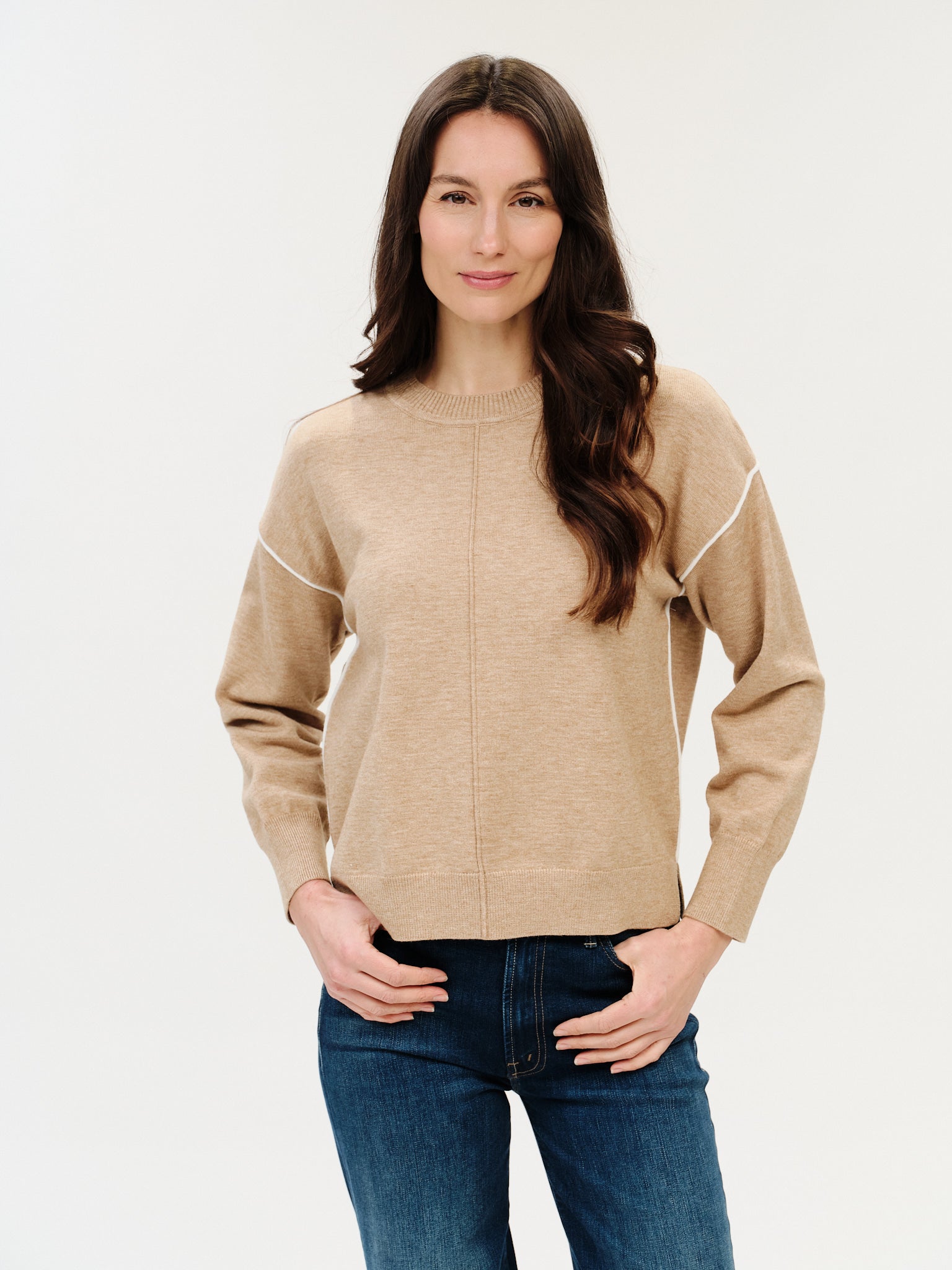 Sable Exposed Seam Sweater