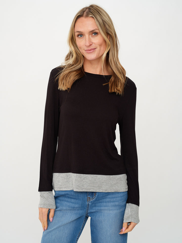 Izzy Layered Top Black