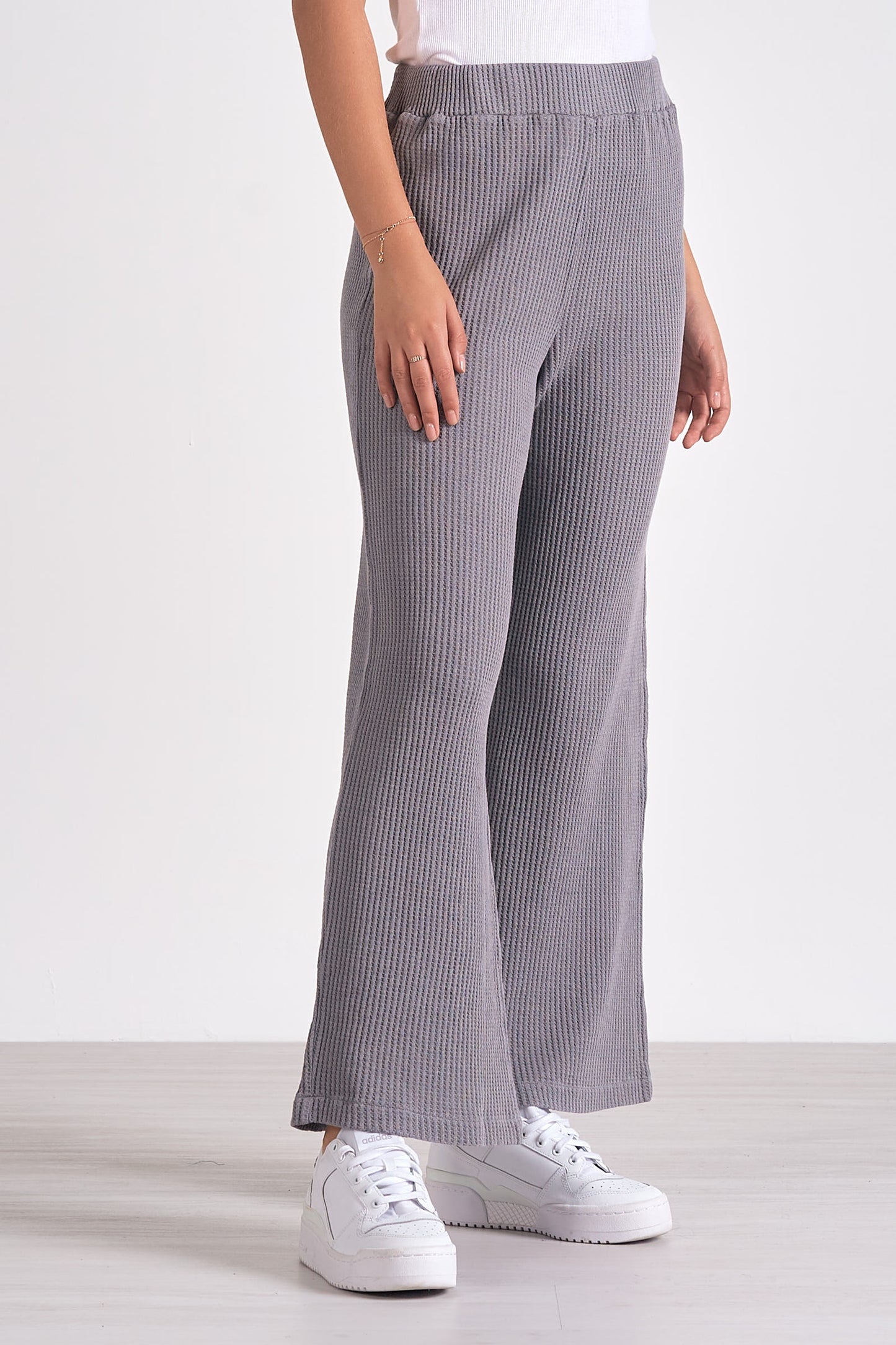 Marlee Waffle Pant Dark Grey