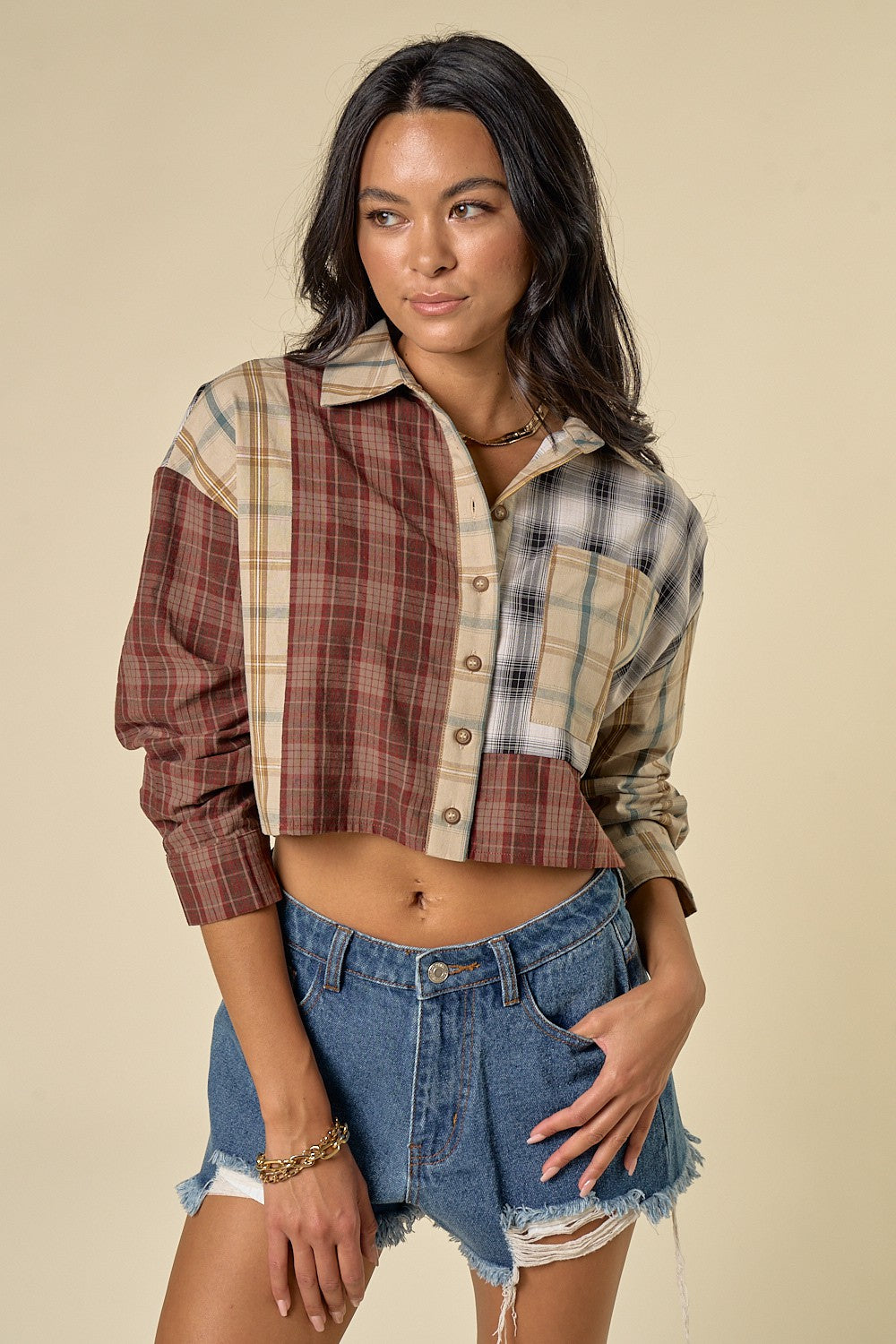 Mini Check Flannel Shirt
