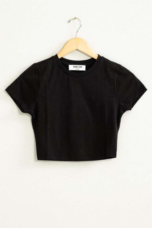 Can We Go Cropped Tee - Black