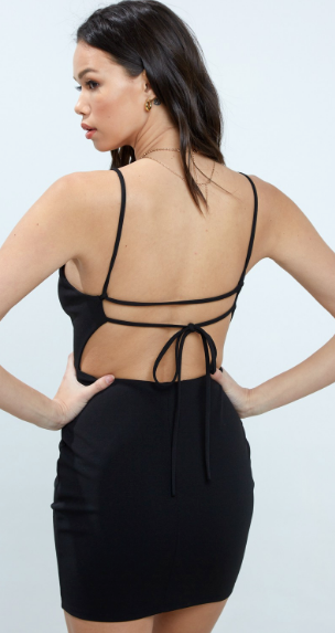Open Back Bodycon Dress