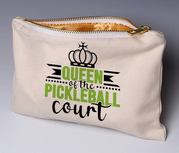 Queen of the Pickleball Court Deluxe Pouch