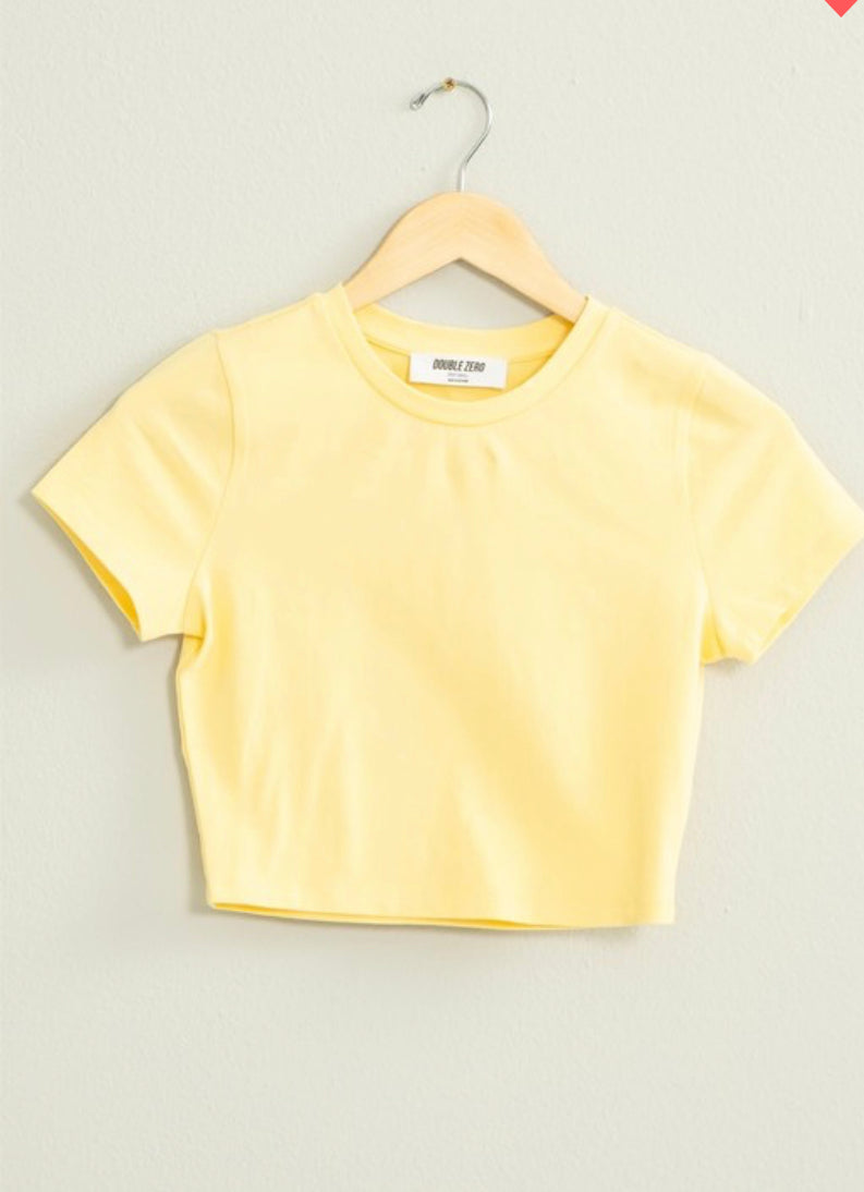 Can We Go Cropped Tee - Butter