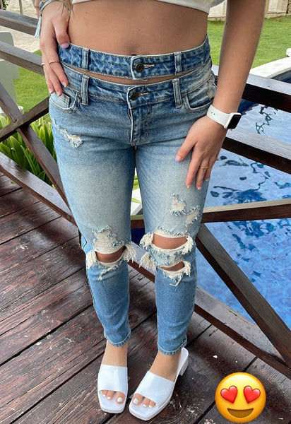 High Rise Double Front Jean