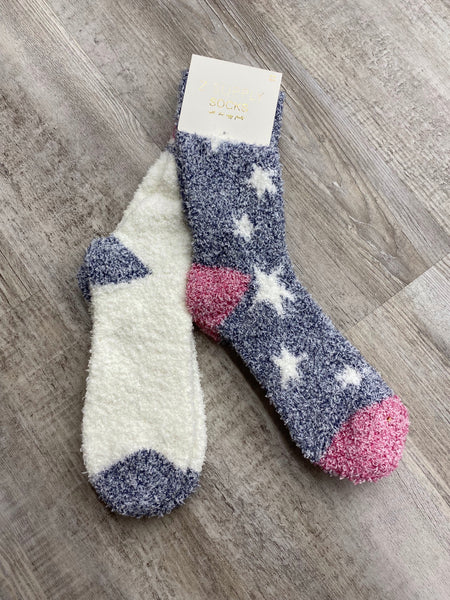 2 Pack Star Plush Socks