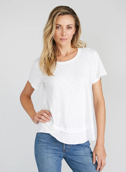Ava Mock Layer T-Shirt White 2022